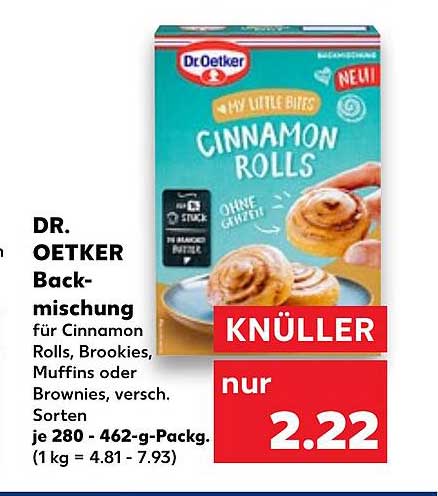 DR. OETKER Backmischnung für Cinnamon Rolls