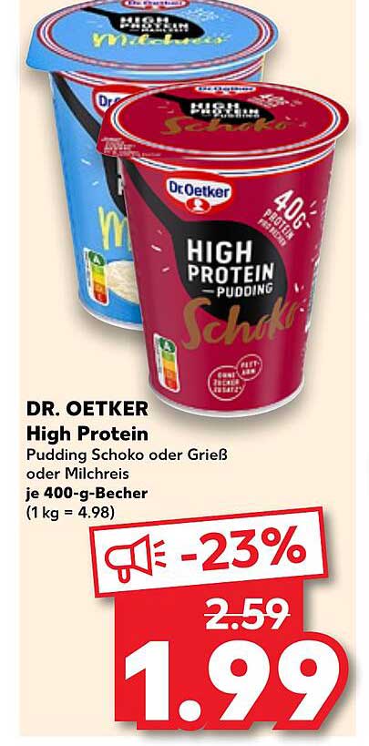 DR. OETKER High Protein Pudding Schoko