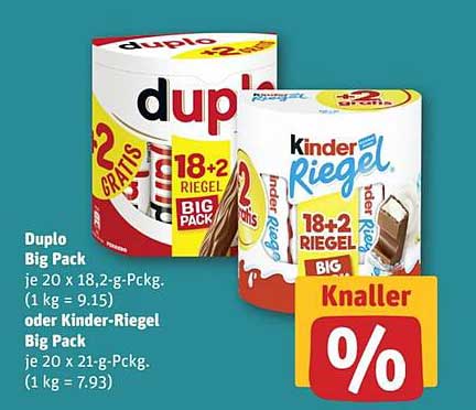 Duplo Big Pack oder Kinder-Riegel Big Pack