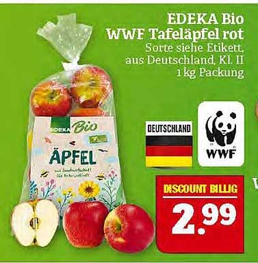 EDEKA Bio WWF Tafeläpfel rot