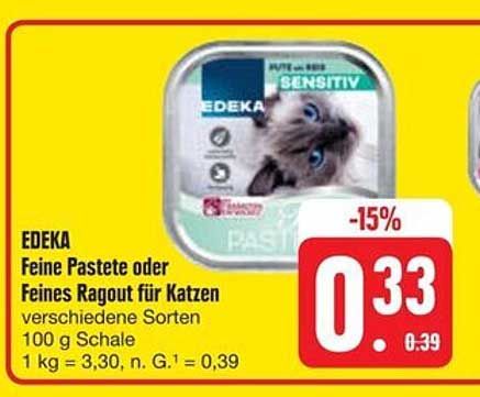 EDEKA Feine Pastete oder Feines Ragout für Katzen