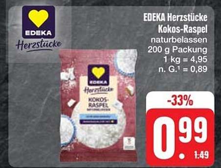 EDEKA Herzstücke Kokos-Raspel