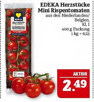 EDEKA Herzstücke Mini Rispen Tomaten