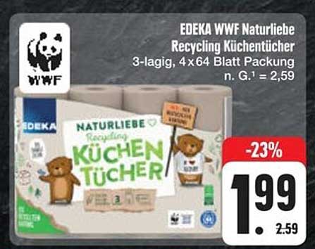 EDEKA WWF Naturliebe Recycling Küchentücher