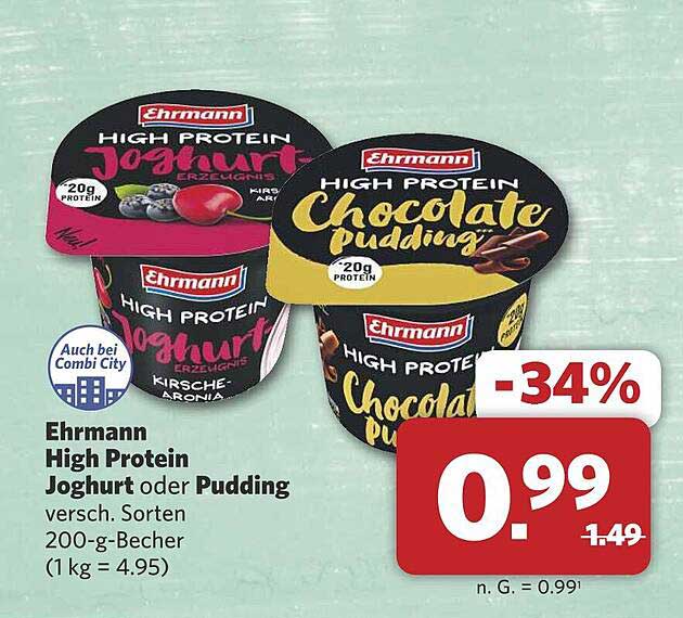 Ehrmann High Protein Joghurt oder Pudding