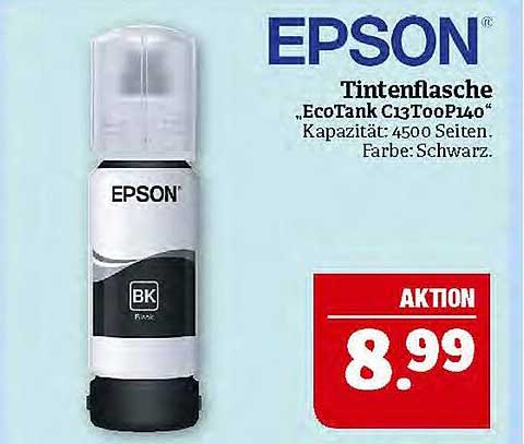 EPSON Tintenflasche „EcoTank C13T00P140“