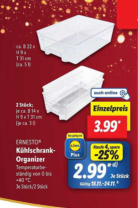 ERNESTO® Kühlschrank-Organizer