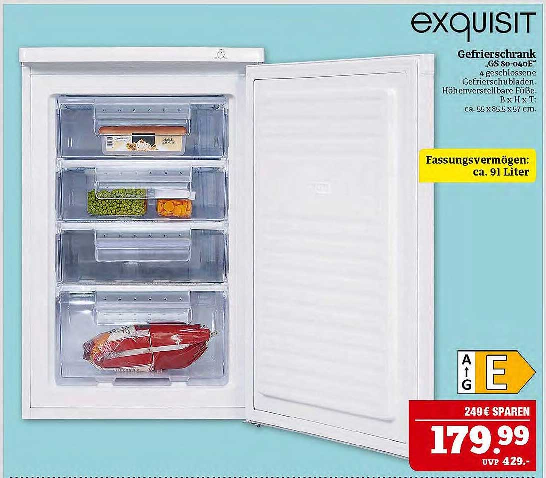 exquisit Gefrierschrank GS 80-040 E