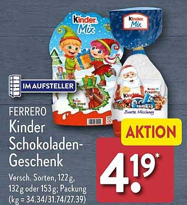 FERRERO Kinder Schokoladen-Geschenk