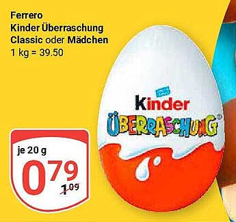 Ferrero Kinder Überraschung Classic oder Mädchen