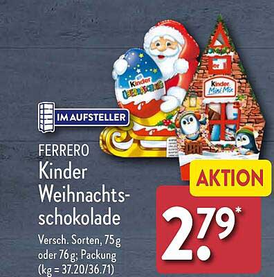 FERRERO Kinder Weihnachtsschokolade