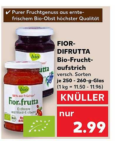 FIOR-DIFRUTTA Bio-Fruchtaufstrich