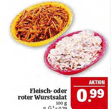 Fleisch- oder roter Wurstsalat