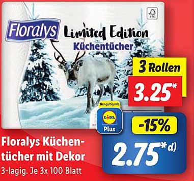 Floralys Küchen-tücher mit Dekor