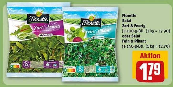 Florette Salat Zart & Fein oder Salat Fein & Pikant