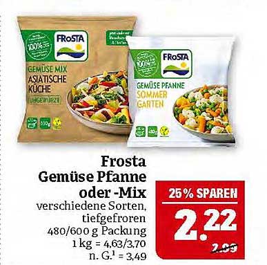 Frosta Gemüse Pfanne Sommer Garten