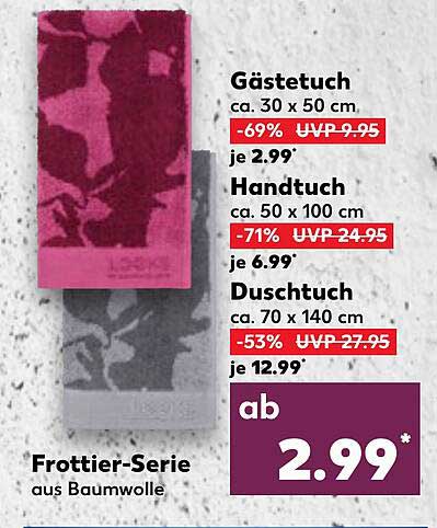 Frottier-Serie aus Baumwolle