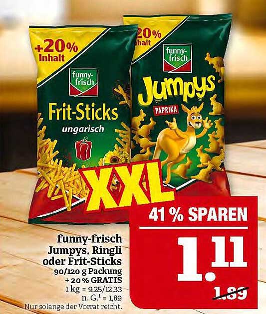 funny-frisch Jumpys, Ringli oder Frit-Sticks