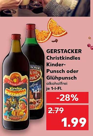 GERSTACKER Christkindles Kinder-Punsch oder Glühpunsch alkoholfrei