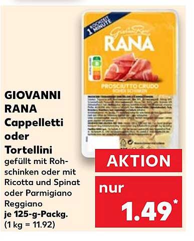 GIOVANNI RANA Cappelletti oder Tortellini