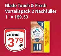 Glade Touch & Fresh Vorteilspack 2 Nachfüller