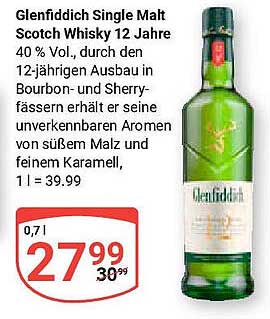 Glenfiddich Single Malt Scotch Whisky 12 Jahre