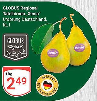 GLOBUS Regional Tafelbirnen „Xenia“