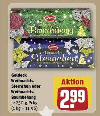 Goldeck Weihnachts-Sternchen oder Weihnachts-Baumbehang