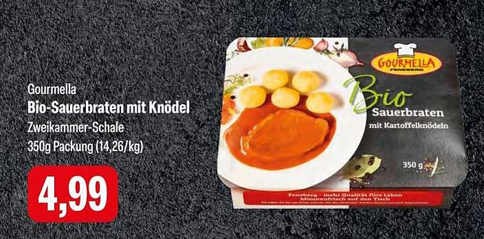 Gourmella Bio-Sauerbraten mit Knödel