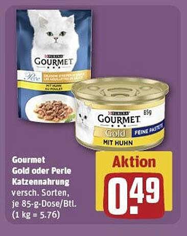 Gourmet Gold oder Perle Katzennahrung