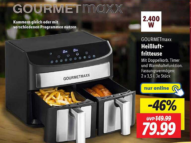 GOURMETmaxx Heißluftfritteuse