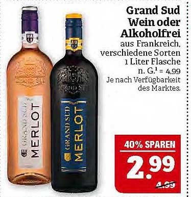 Grand Sud Wein oder Alkoholfrei