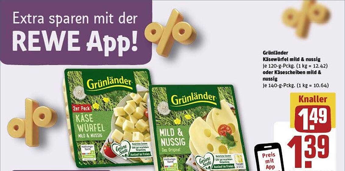 Grünländer Käsewürfel mild & nussig