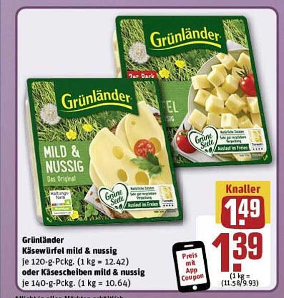 Grünländer Käsewürfel mild & nussig