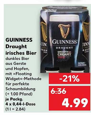 GUINNESS Draught irisches Bier