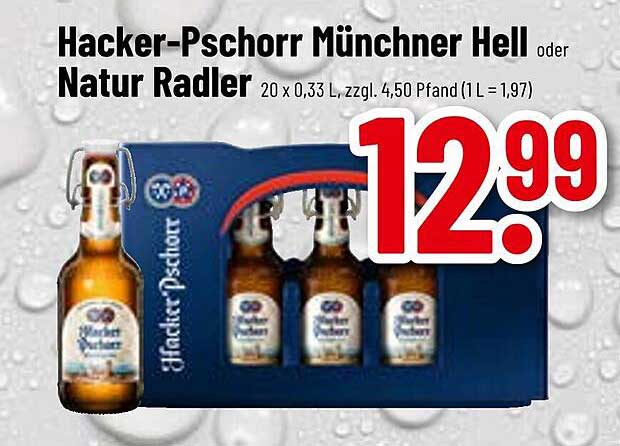 Hacker-Pschorr Münchner Hell oder Natur Radler