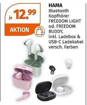 HAMA Bluetooth Kopfhörer FREEDOM LIGHT od. FREEDOM BUDDY