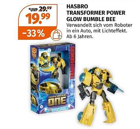 HASBRO TRANSFORMER POWER GLOW BUMBLE BEE