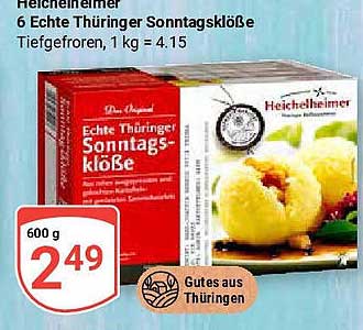 Heichelheimer 6 Echte Thüringer Sonntagklöße