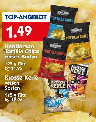 Henderson Tortilla Chips  
Krosse Kerle