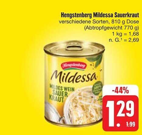 Hengstenberg Mildessa Sauerkraut