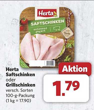 Herta Saftschinken oder Grillschinken