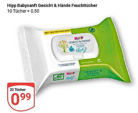 Hipp Babysanft Gesicht & Hände Feuchttücher