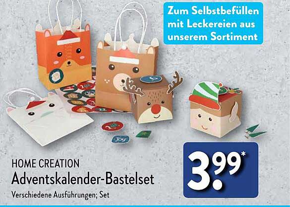 HOME CREATION Adventskalender-Bastelset