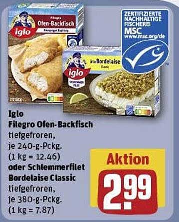 Iglo Filegro Ofen-Backfisch tiefgefroren