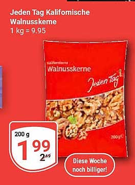 Jeden Tag Kalifornische Walnusskerne