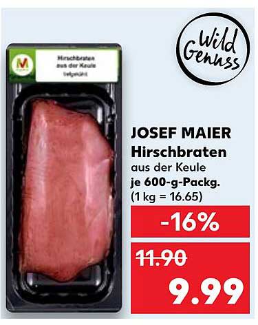 JOSEF MAIER Hirschbraten aus der Keule