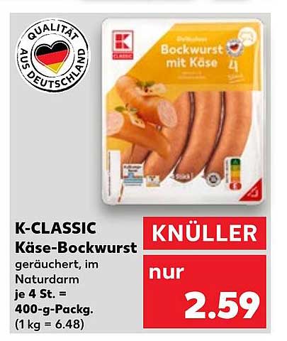 K-CLASSIC Käse-Bockwurst