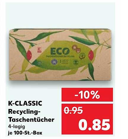 K-CLASSIC Recycling-Taschentücher