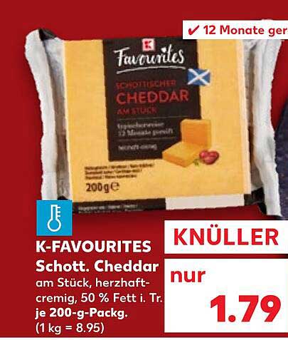 K-FAVOURITES Schott. Cheddar am Stück